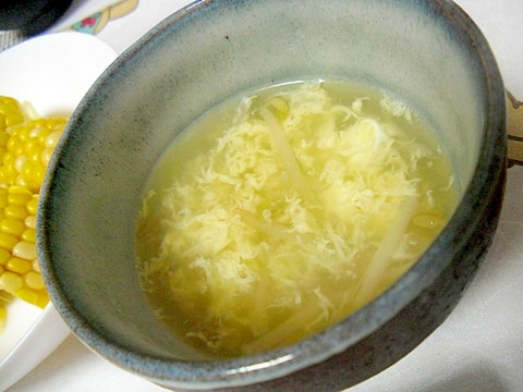 とうもろこしのゆで汁活用 卵スープ レシピ 作り方 By ミスチバス8823 楽天レシピ